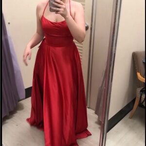 Macy's Elegant Red Evening Gown